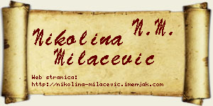 Nikolina Milaćević vizit kartica